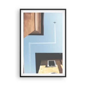 Poster in einem schwarzem Rahmen - Über dem Stadtlabyrinth - 61x91 cm