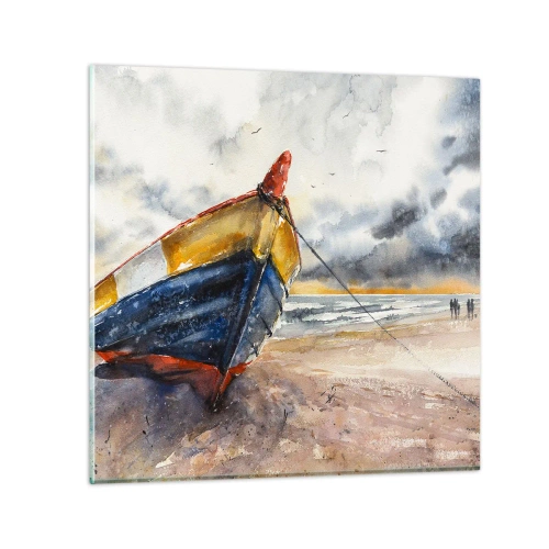 Glasbild - Bild auf glas - Erholung am Ufer - 30x30 cm
