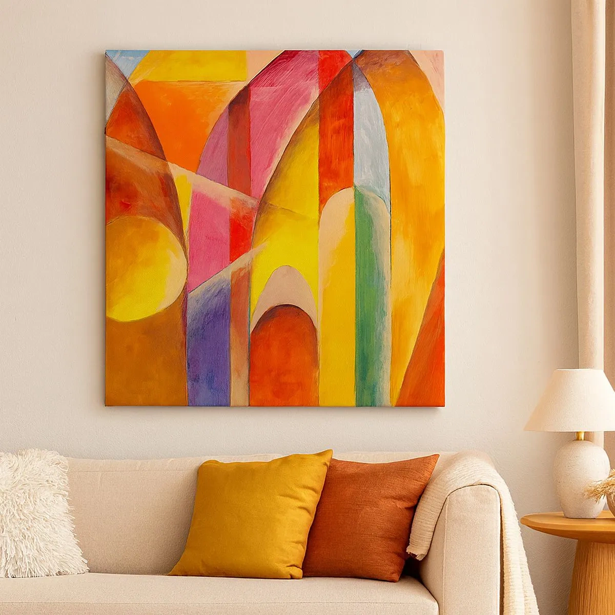 Bild auf Leinwand - Leinwandbild - Kathedrale der Sonne - 30x30 cm