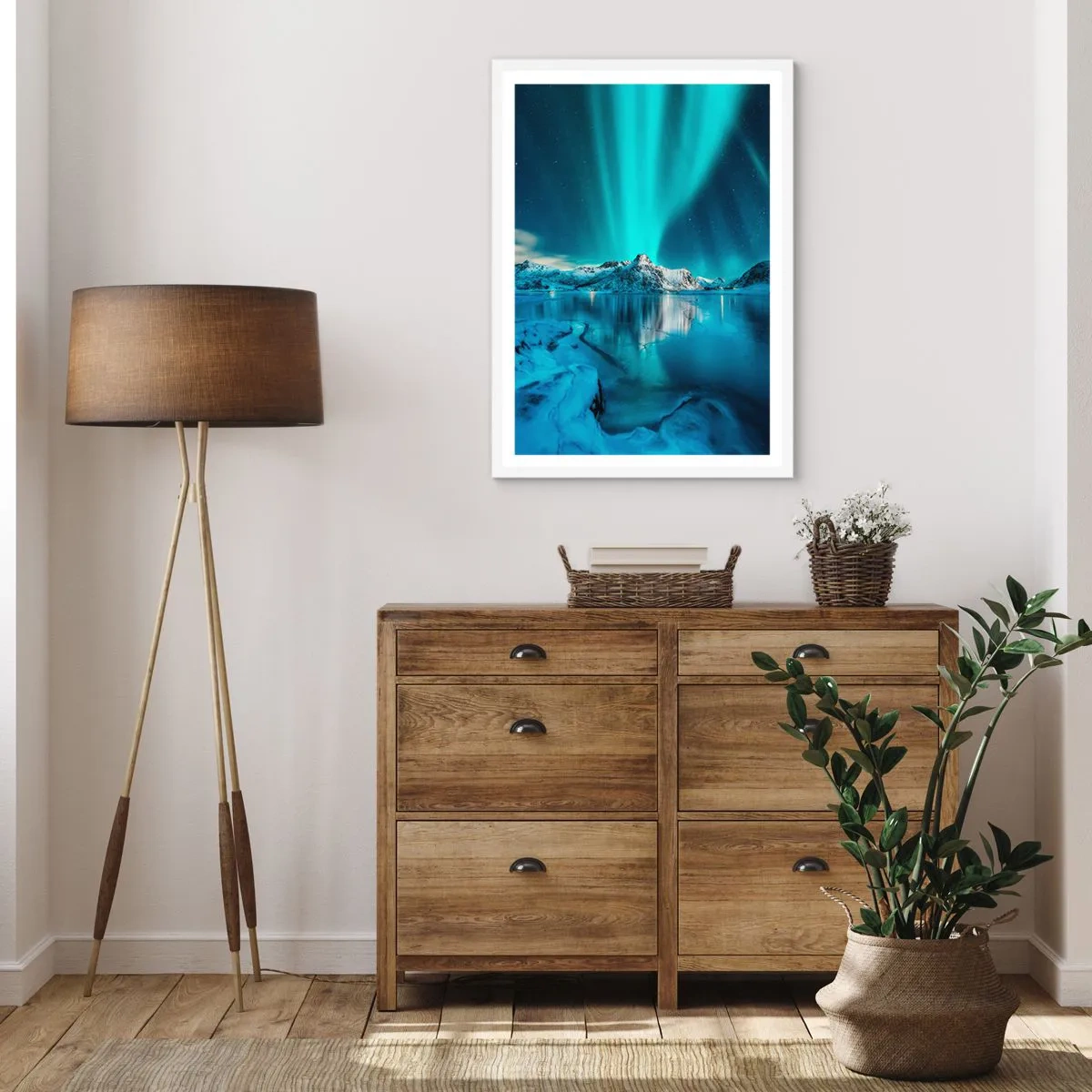 Poster in einem weißen Rahmen - Lichtnacht - 30x40 cm