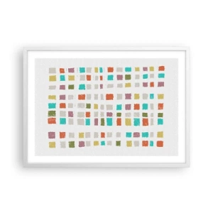 Poster in einem weißen Rahmen - Unbekanntes Spiel - 70x50 cm