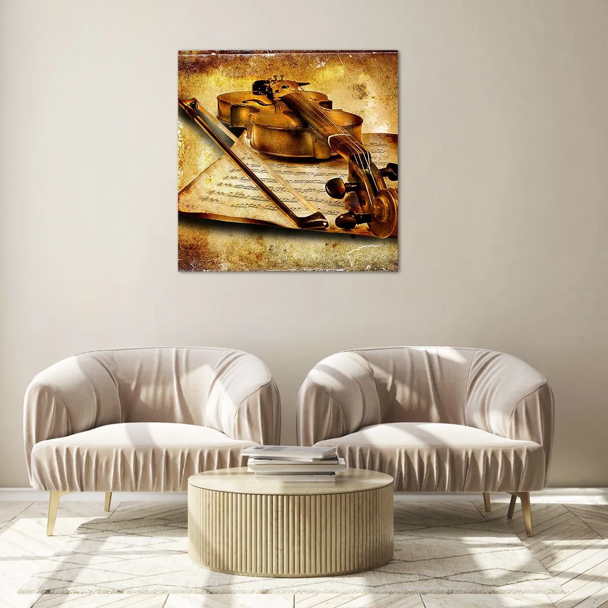 Glasbild - Bild auf glas - Ein Virtuose dringend benötigt - 30x30 cm