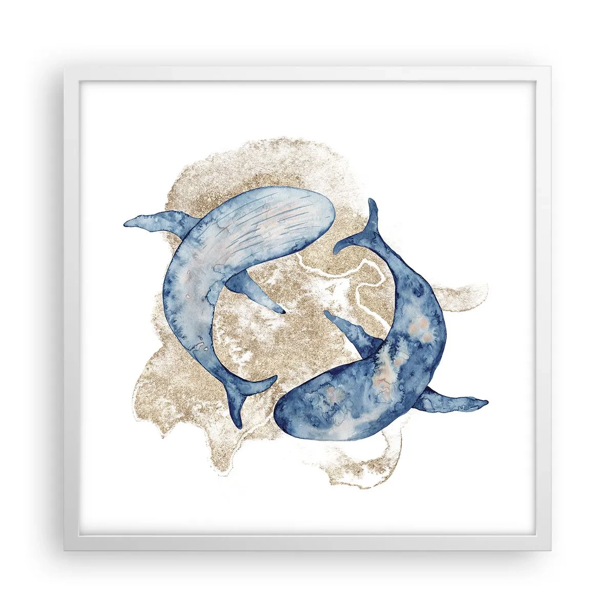 Poster in einem weißen Rahmen - Freundschaft oder Liebe? - 50x50 cm