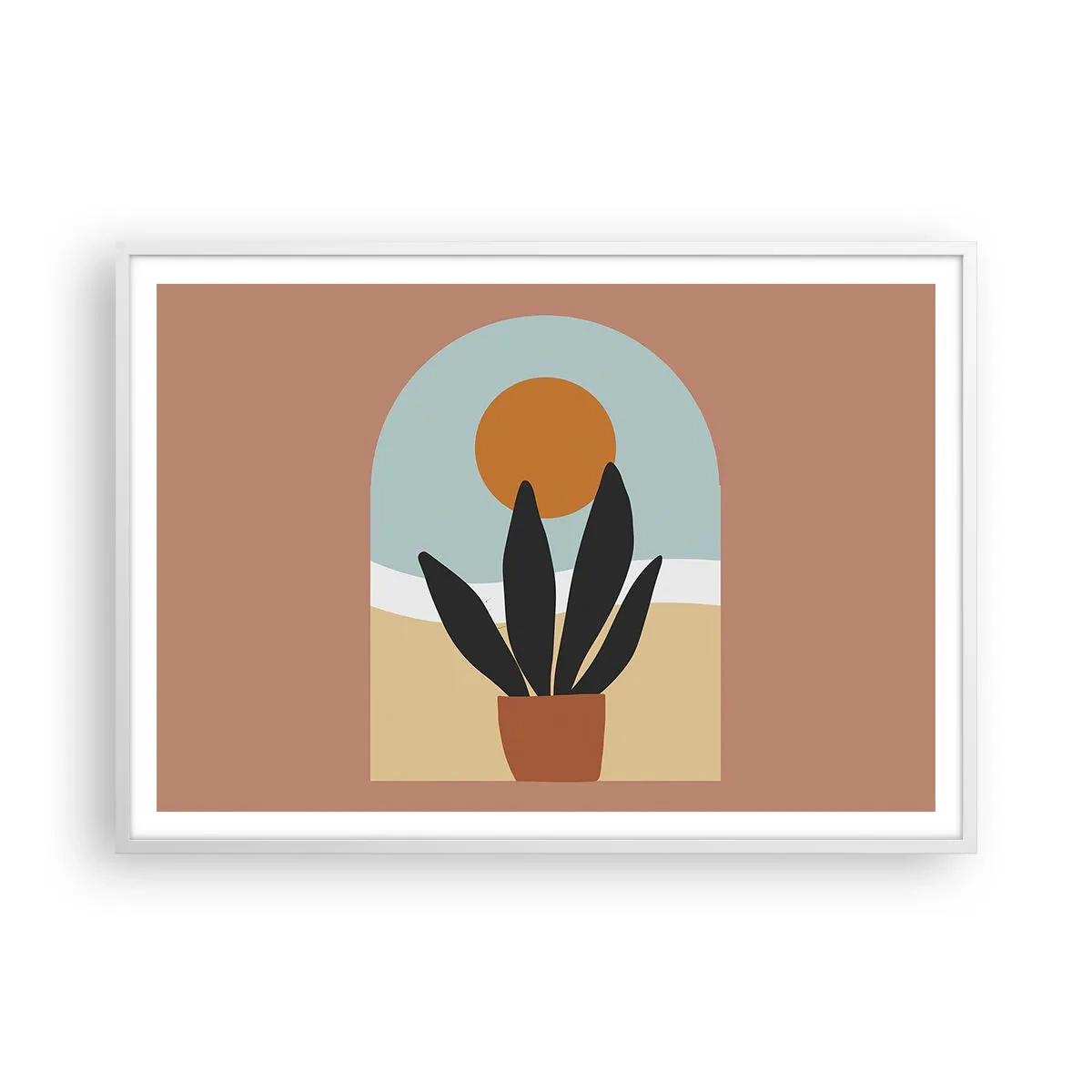Poster in einem weißen Rahmen - Kleine Freuden - 100x70 cm