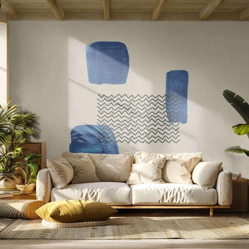 Fototapete Premium Sand - Ein abstraktes Quartett - Abstraktion, Stück, Moderne Kunst. - 250x175 cm