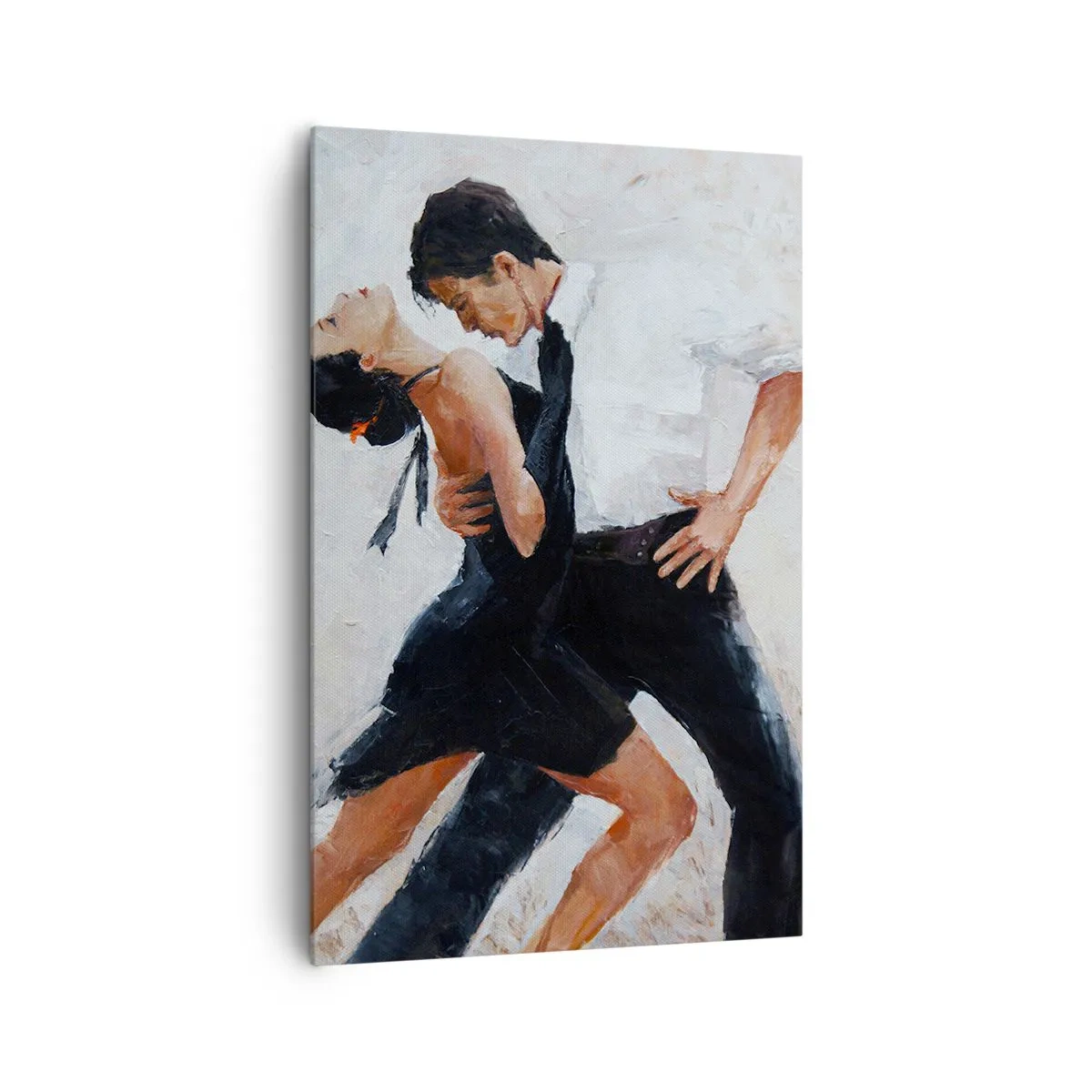 Bild auf Leinwand - Leinwandbild - Ein tanzendes Paar in einer eleganten, sinnlichen Aufnahme - 80x120cm - Tango meiner Träume und Träume - Moderne Wanddekoration für Wohnzimmer und Schlafzimmer ARTTOR