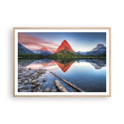 Poster in einem Rahmen aus heller Eiche - Hitze und Kälte - 100x70 cm