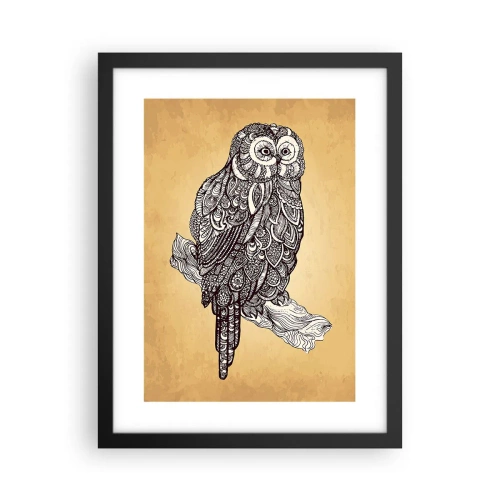 Poster in einem schwarzem Rahmen - Kunstvolle Ornamente der Weisheit - 30x40 cm