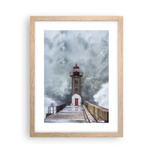 Poster in einem Rahmen aus heller Eiche - Das Rauschen des Wassers, der Lärm wird wehen - 30x40 cm