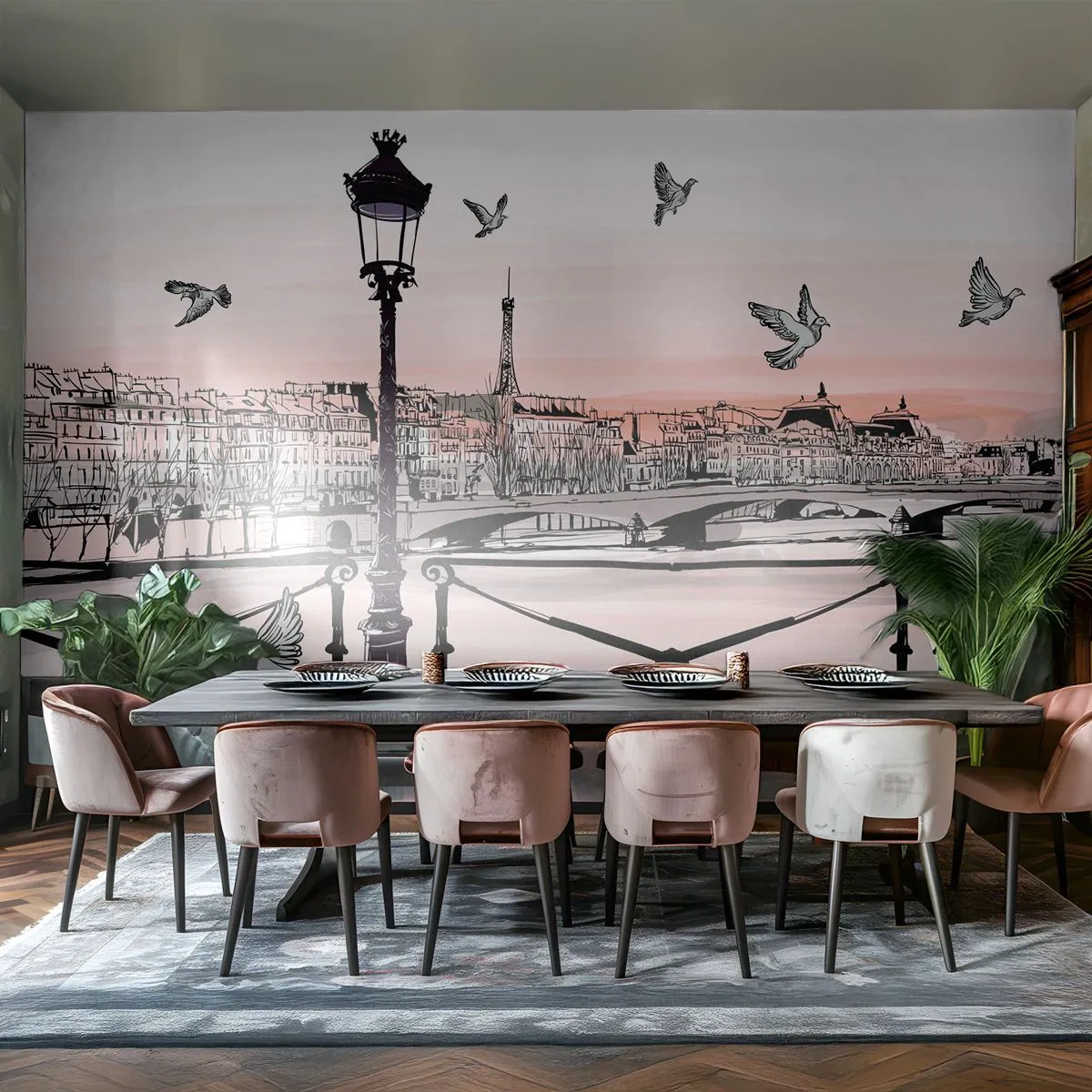 Fototapete Standard Eco - Über den Dächern von Paris - Die Architektur, Stadt, Paris - 200x140 cm