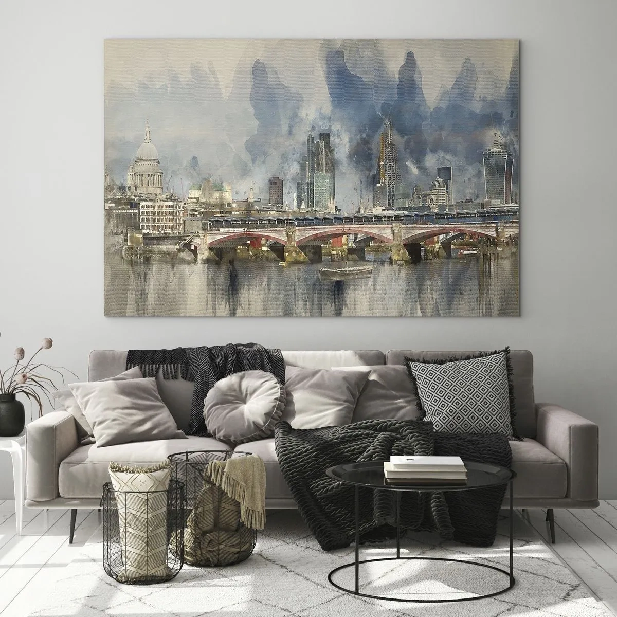 Glasbild - Bild auf glas - London in all seiner Pracht - 70x50cm - London in seiner ganzen Pracht - Moderne Wanddekoration für Wohnzimmer und Schlafzimmer ARTTOR