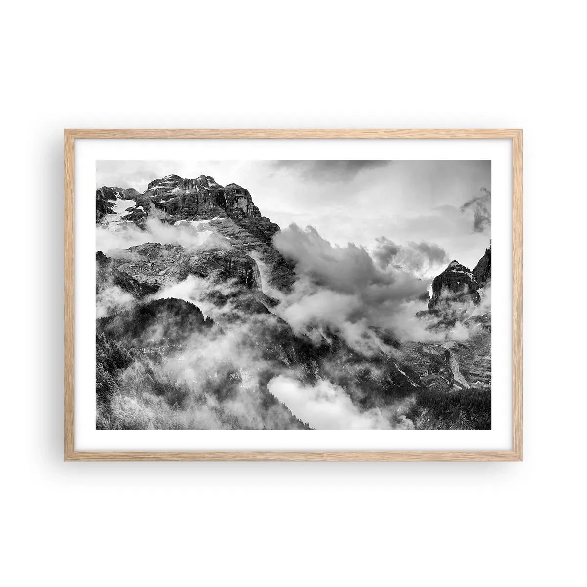 Poster in einem Rahmen aus heller Eiche - Schön und grausam - 70x50 cm