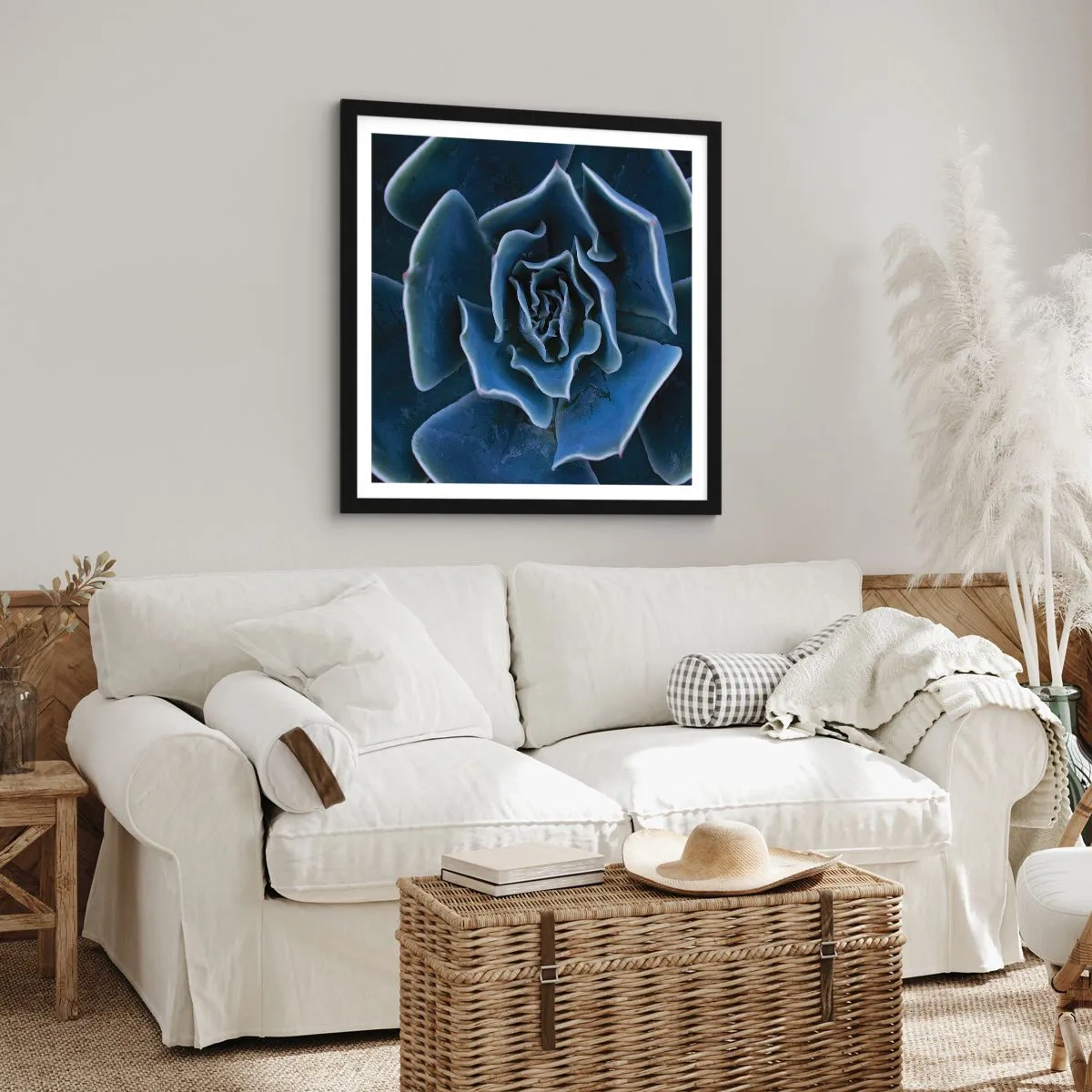 Poster in einem schwarzem Rahmen - Wüstenblume - 30x30 cm