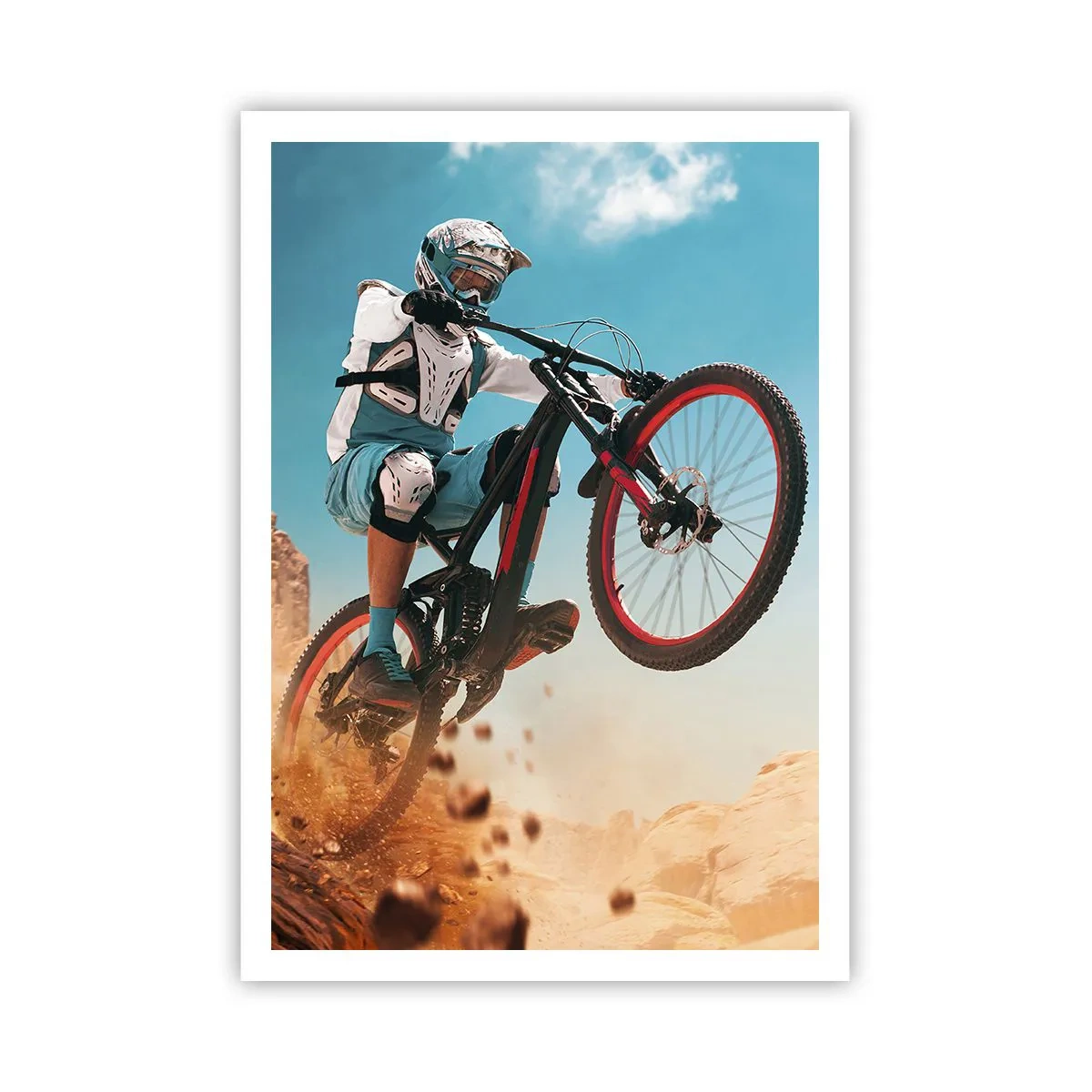 Poster - Fahrrad-Wahnsinn-Dämon - 70x100 cm
