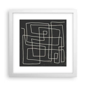 Poster in einem weißen Rahmen - Nicht so einfach - 30x30 cm