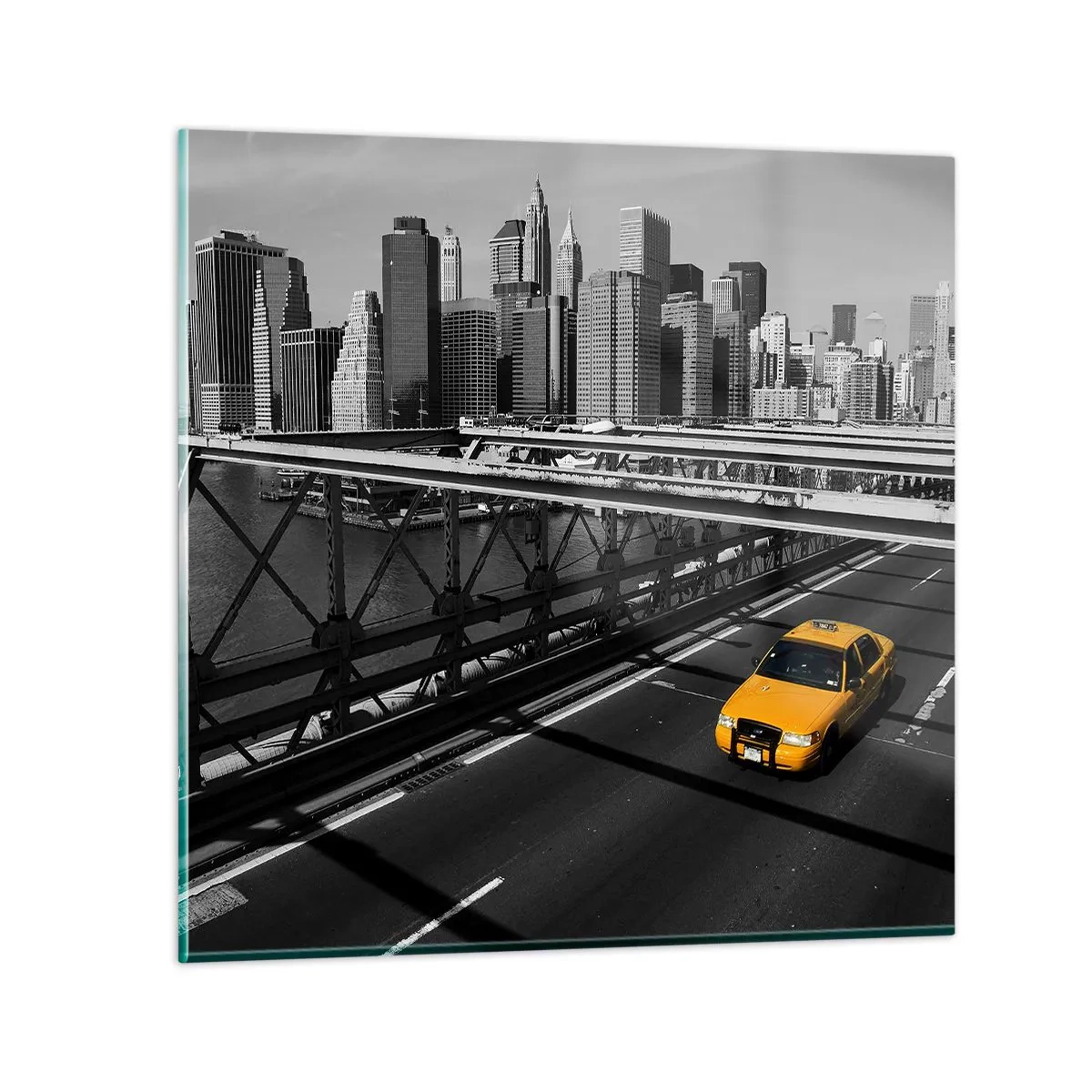 Glasbild - Bild auf glas - Die Farbe einer Großstadt - 30x30 cm