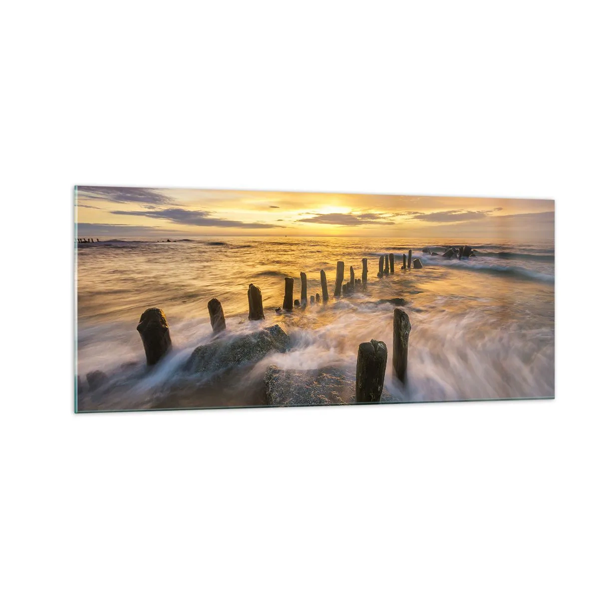 Glasbild - Bild auf glas - Die raue Schönheit der Ostsee - 100x40 cm