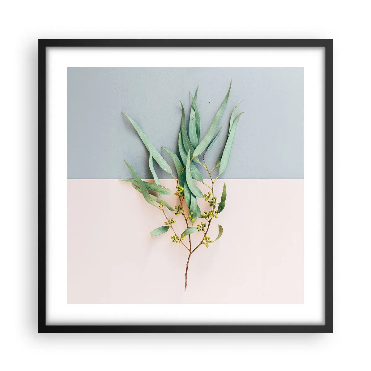 Poster in einem schwarzem Rahmen - Pastellige Subtilität - 50x50 cm