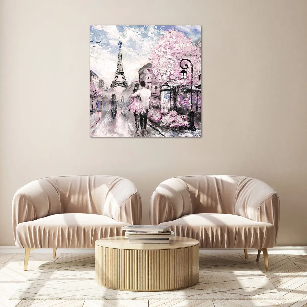 Glasbild - Bild auf glas - Wie man sich verlieben kann, ist nur in ... - 50x50 cm