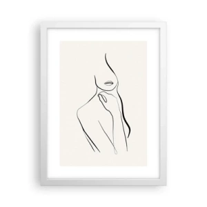 Poster in einem weißen Rahmen - Eine Welle der Melancholie - 30x40 cm