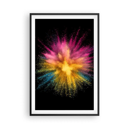 Poster in einem schwarzem Rahmen - Die Geburt der Farben - 61x91 cm