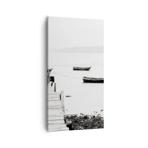 Bild auf Leinwand - Leinwandbild - Ruhig und sauber über dem Wasser - 55x100 cm