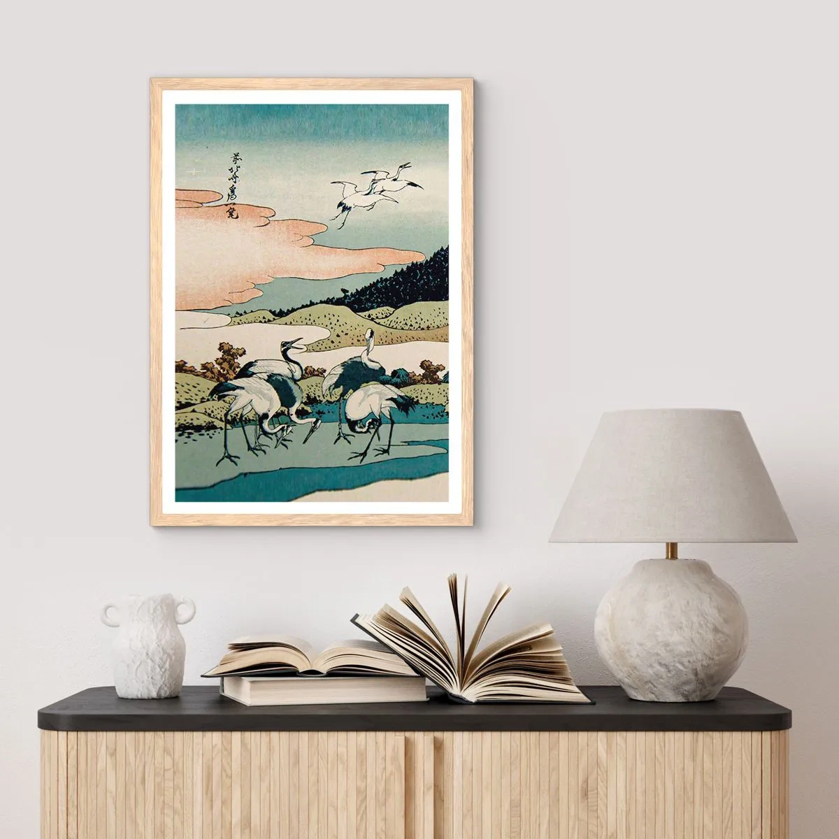 Poster in einem Rahmen aus heller Eiche - Im japanischen Geist - 61x91 cm