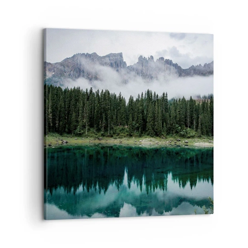 Bild auf Leinwand - Leinwandbild - Leise, leise, lass uns das Trinkwasser nicht wecken ... - 60x60 cm