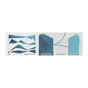 Fototapeten Muster Premium Canvas - Abstraktion: türkisfarbene Verbindung - Minimalismus, Elemente, Abstraktion - 100x30 cm