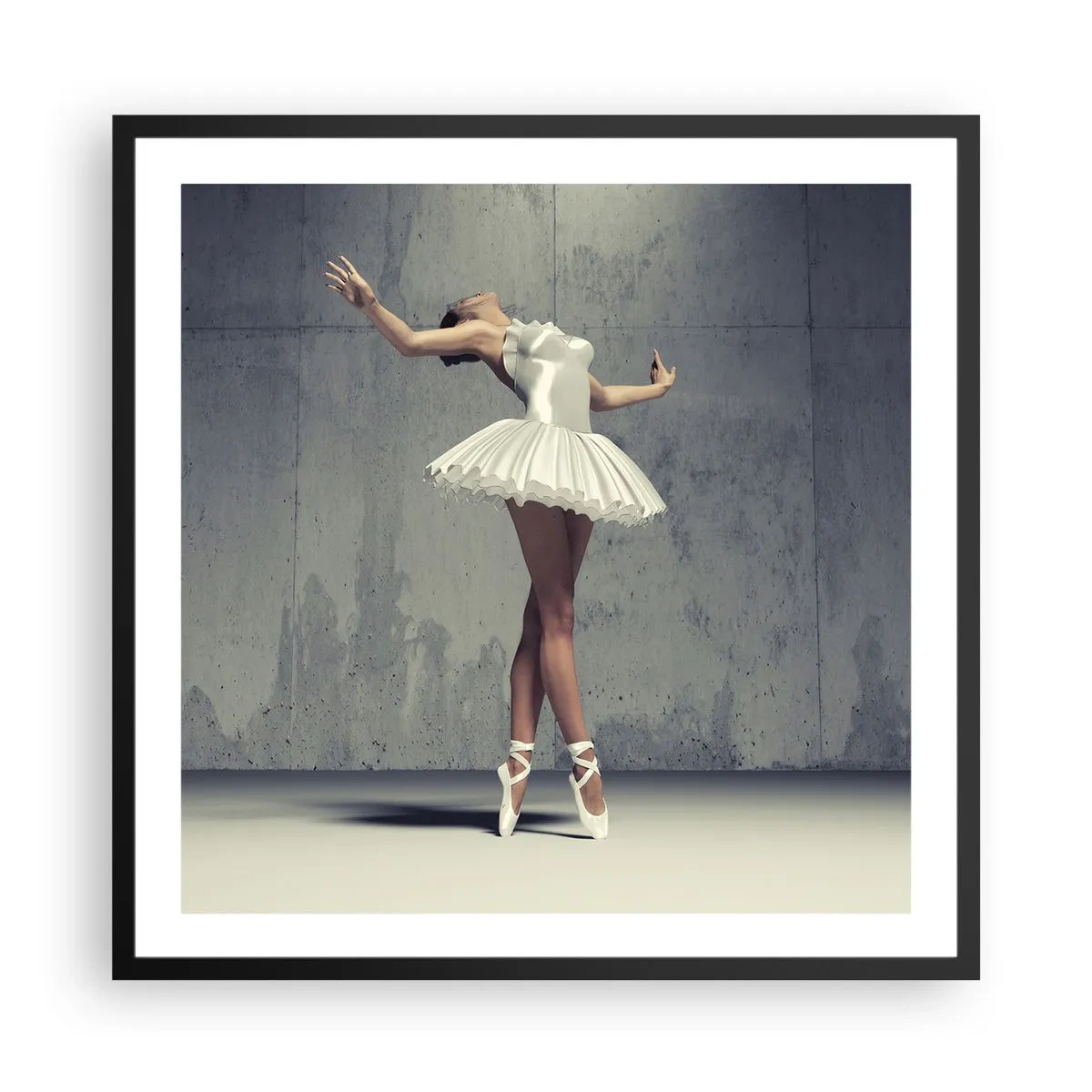 Poster in einem schwarzem Rahmen - Leicht wie ein Vogel - 60x60 cm