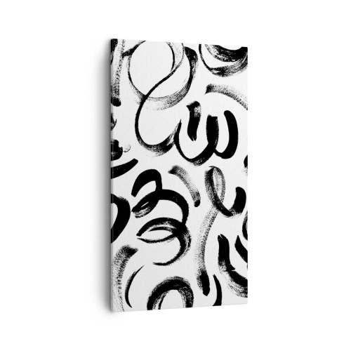 Bild auf Leinwand - Leinwandbild - Schwarz auf Weiß - 45x80 cm