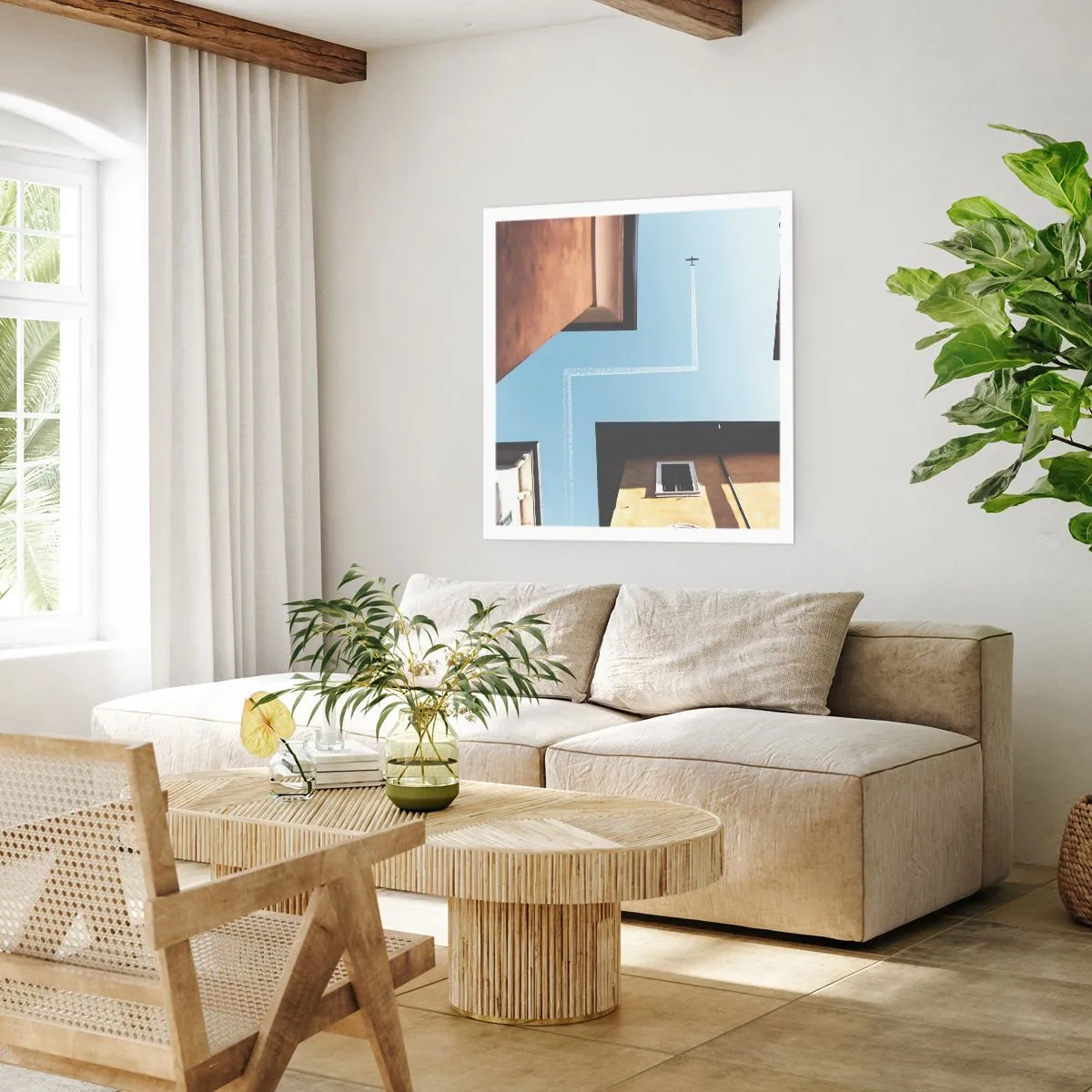 Poster - Über dem Stadtlabyrinth - 30x30 cm