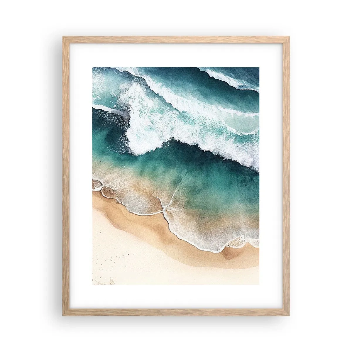 Poster in einem Rahmen aus heller Eiche - Das ewige Treffen - 40x50 cm