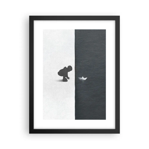 Poster in einem schwarzem Rahmen - Tolle Expedition - 30x40 cm