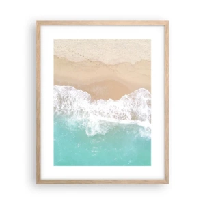 Poster in einem Rahmen aus heller Eiche - Eine streichelnde Berührung - 40x50 cm