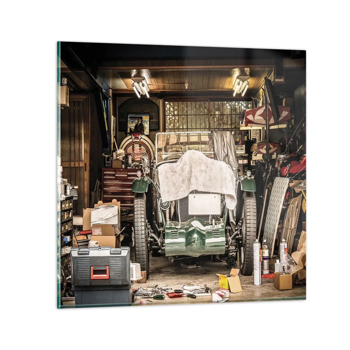 Glasbild - Bild auf glas - Zurück in die Vergangenheit - 50x50 cm