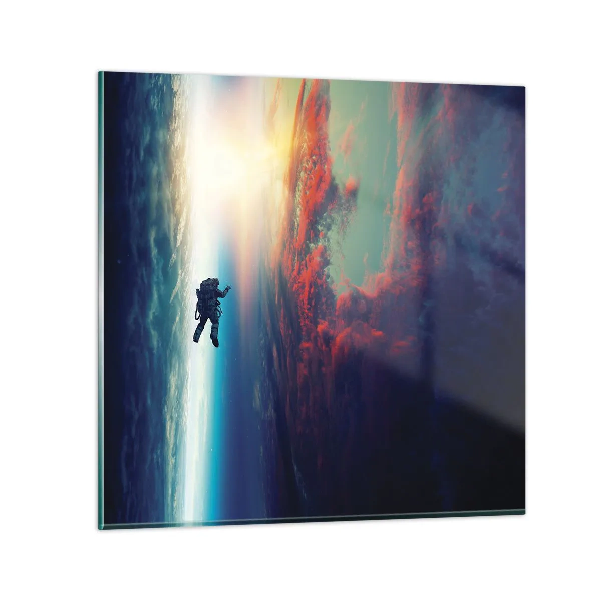 Glasbild - Bild auf glas - Sich dem Universum stellen - 30x30 cm