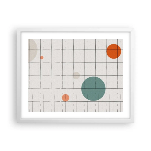 Poster in einem weißen Rahmen - Gefangen. Wir oder sie? - 50x40 cm