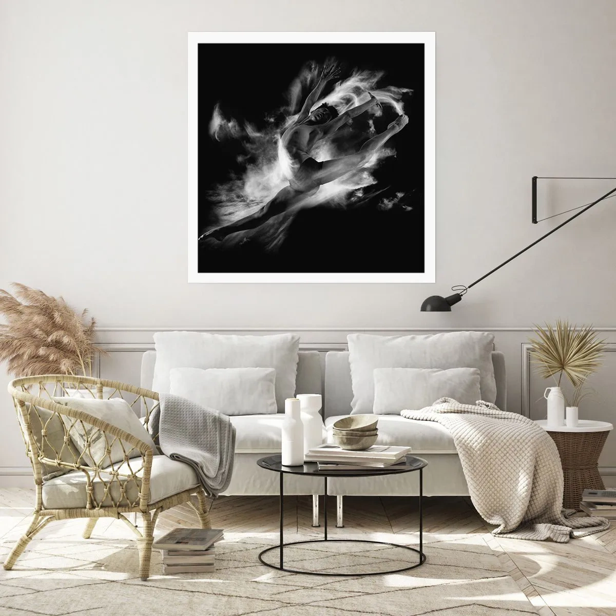 Poster - Im Flug hängen geblieben - 60x60 cm