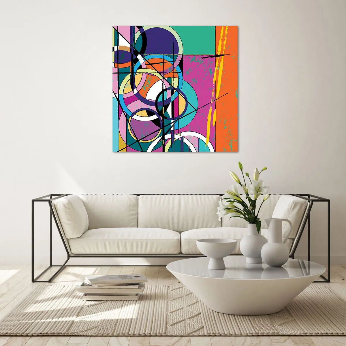 Glasbild - Bild auf glas - Rad für Rad - 40x40 cm