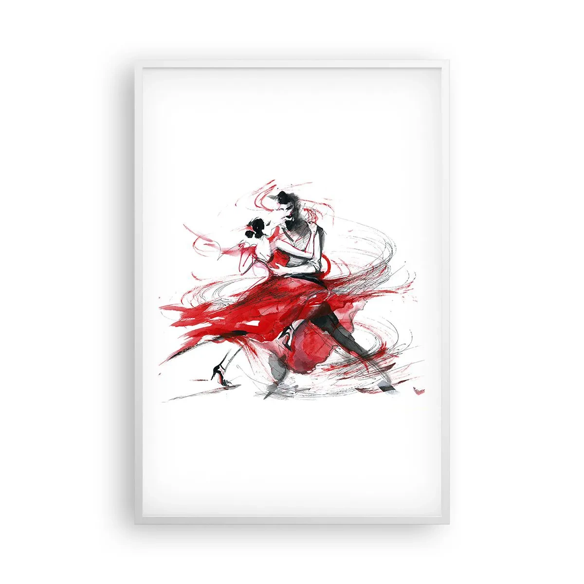 Poster in einem weißen Rahmen - Tango – der Rhythmus der Leidenschaft - 61x91 cm