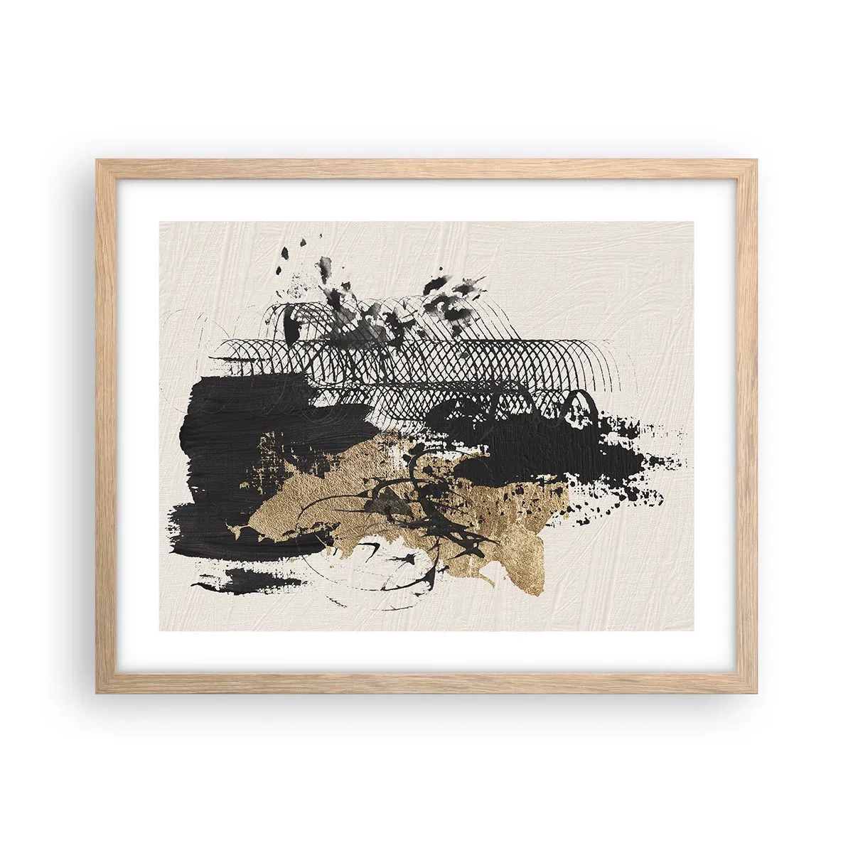 Poster in einem Rahmen aus heller Eiche - Komposition mit Leidenschaft - 50x40 cm