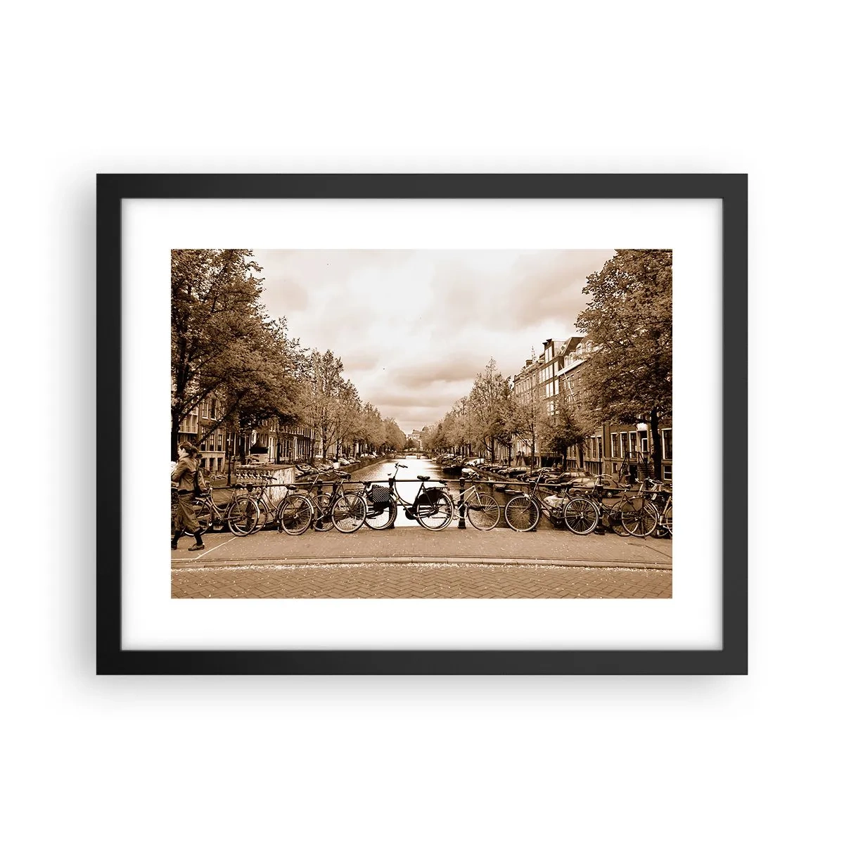 Poster in einem schwarzem Rahmen - Niederländische Atmosphäre - 40x30 cm