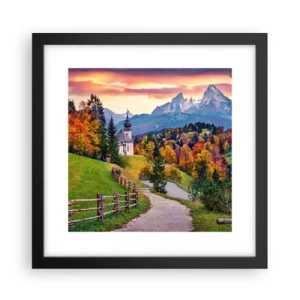 Poster in einem schwarzem Rahmen - Landschaftsartige Malerei - 30x30 cm