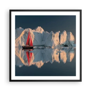 Poster in einem schwarzem Rahmen - Am Rande der Welt - 60x60 cm