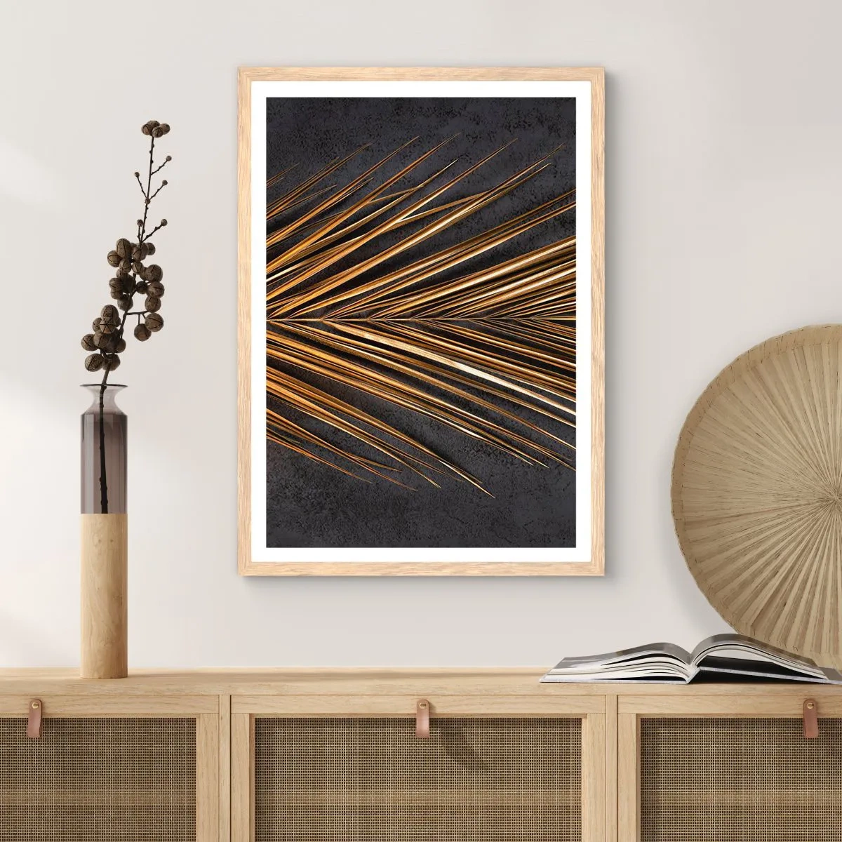 Poster in einem Rahmen aus heller Eiche - Das Gold der Tropen - 61x91 cm