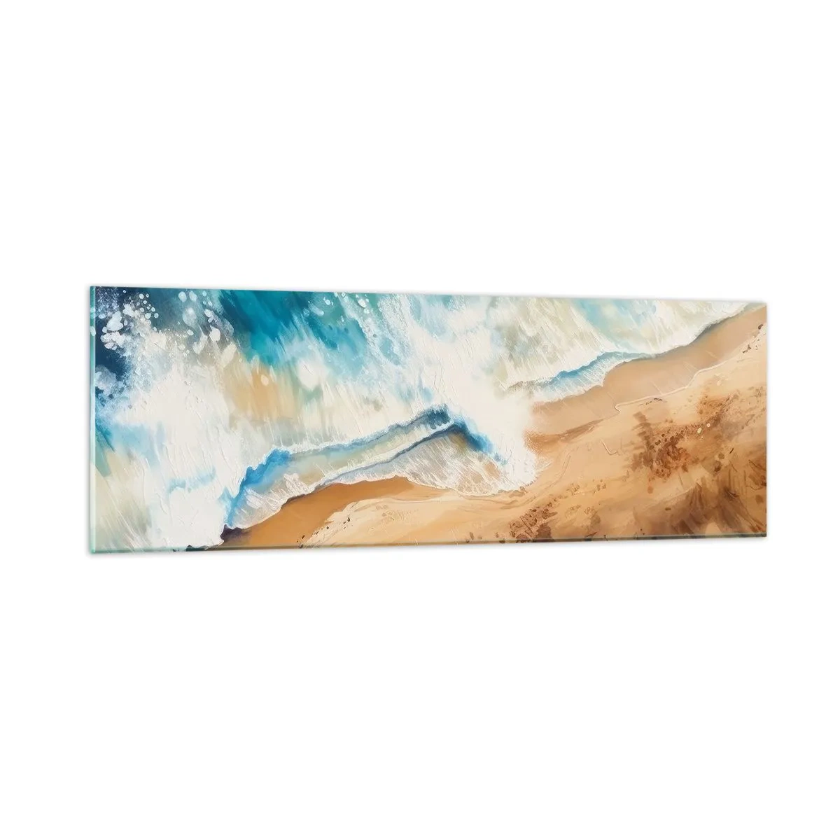 Glasbild - Bild auf glas - Zurückkehrende Welle - 90x30 cm