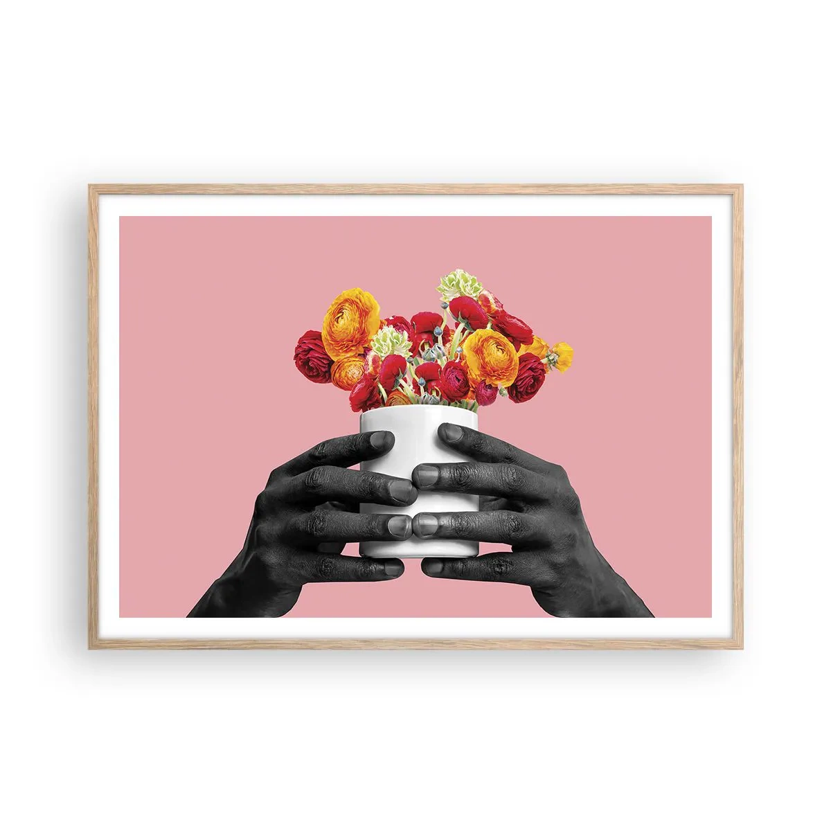 Poster in einem Rahmen aus heller Eiche - Die Apotheose des Lebens - 100x70 cm