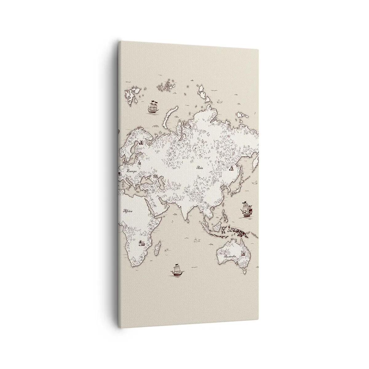 Bild auf Leinwand - Leinwandbild - Reise um die Welt - 55x100 cm