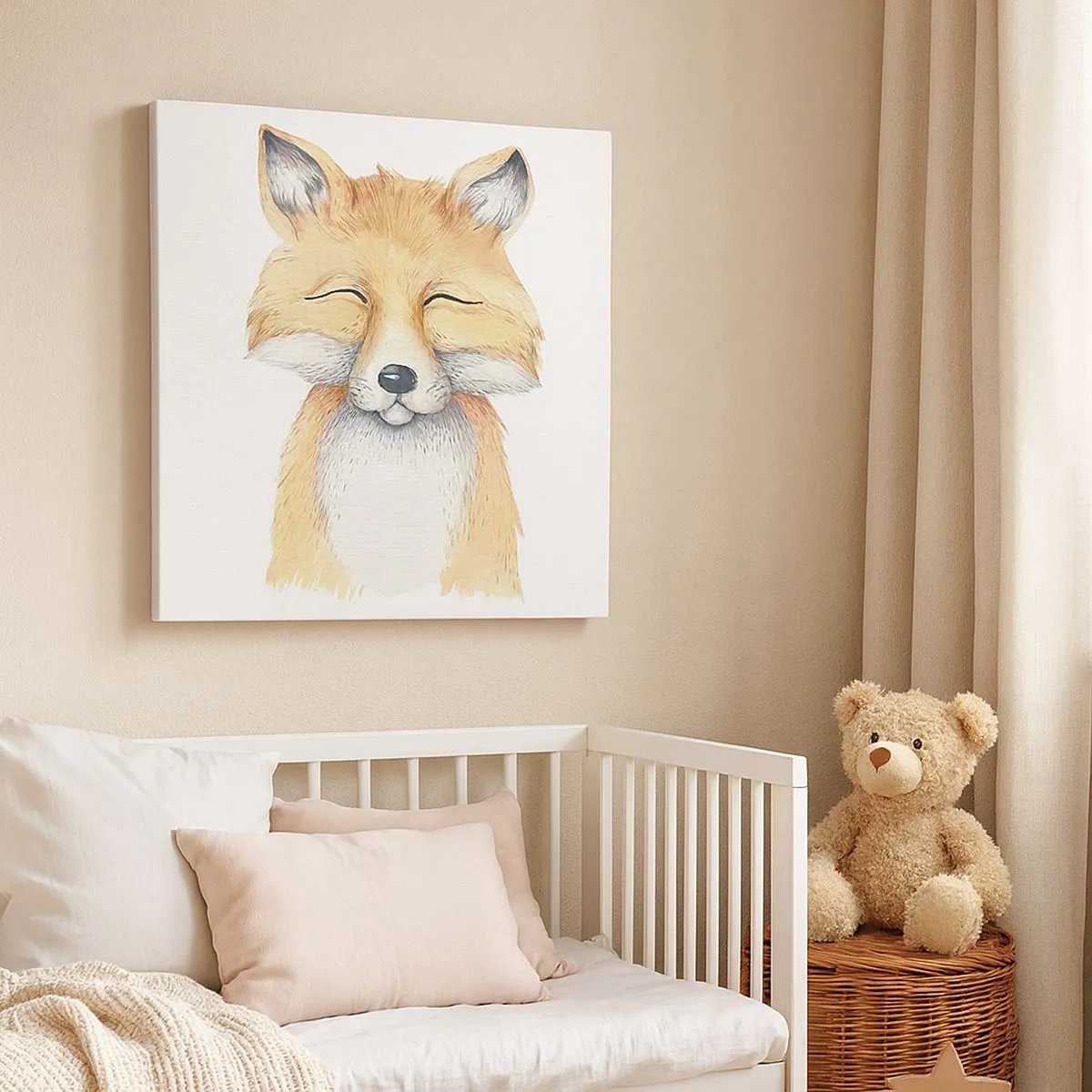 Bild auf Leinwand - Leinwandbild - Fuchsstimmungen - 30x30 cm